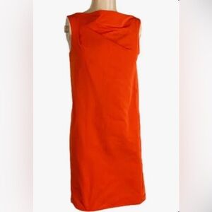 Elegant Orange Sleeveless Dress